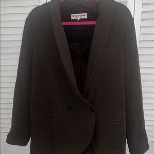 Free People off green rowen blazer womans M